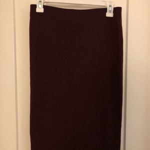 Maroon Midi Skirt